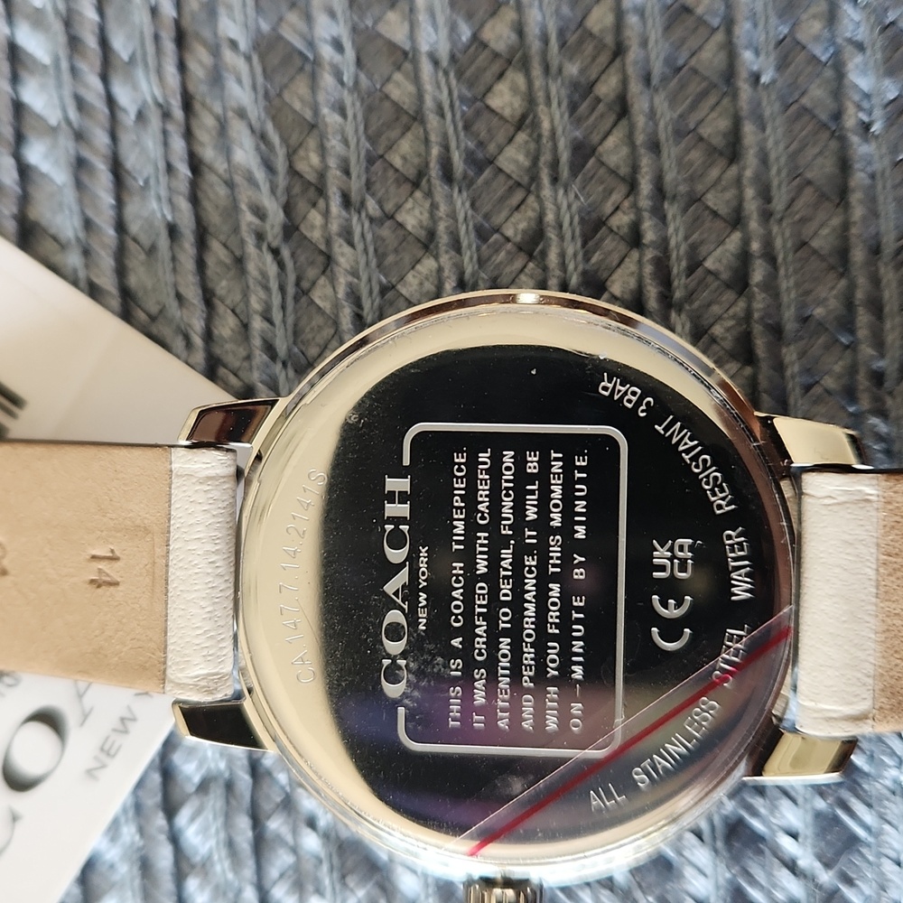 Coach Cream Strap Watch with Sunset Dial - Picture 4 of 7